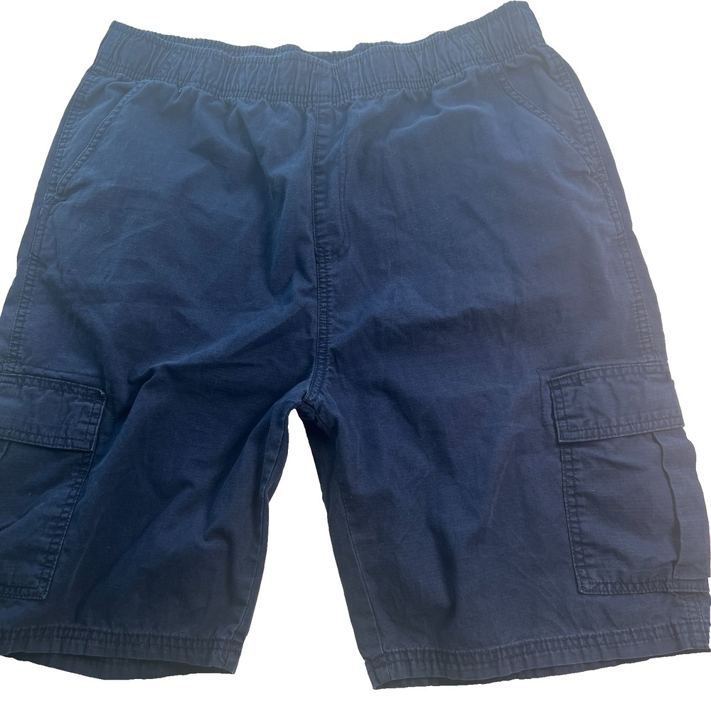 Place Boys Cargo Shorts Size‎ 20 Husky Blue Cotton Pull-On W32 L9 WORN ONCE